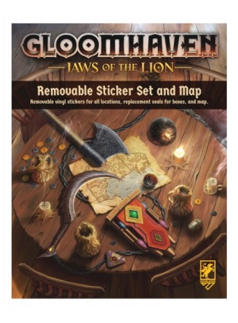 Gloomhaven: Jaws of the Lion - Removable Sticker Sheet and Map