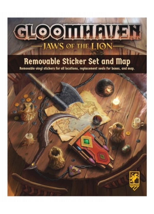 Gloomhaven: Jaws of the Lion - Removable Sticker Sheet and Map
